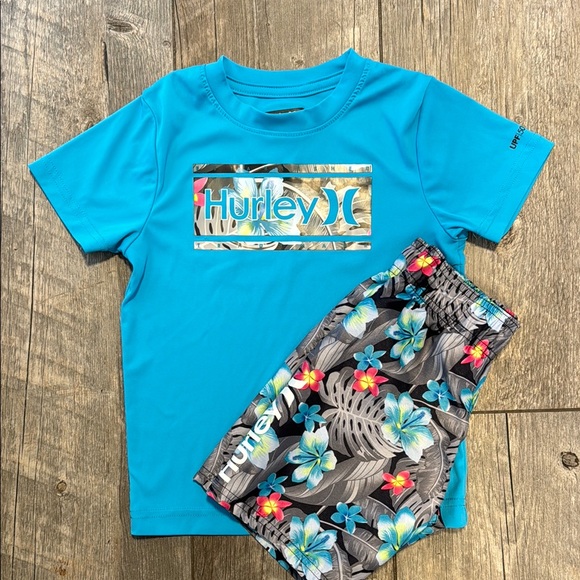 Hurley Other - Hurley H20-Dri Tee & Swim Trunks Set